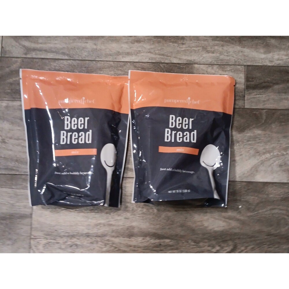 Pampered Chef  Beer Bread Mix  - 2 Pks Baker Chef Sourdough Classic Yummy